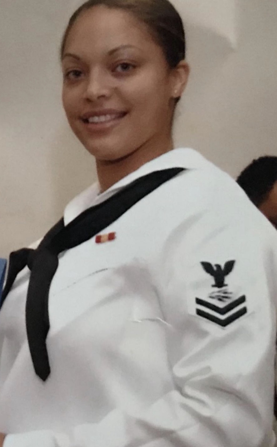 Jackelyn Classen in U.S. Navy uniform